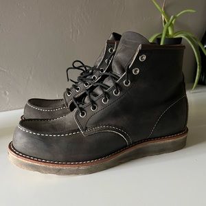 RED WING MEN'S 6-INCH BOOT IN BLACK PRAIRIE LEATHER - Size 9